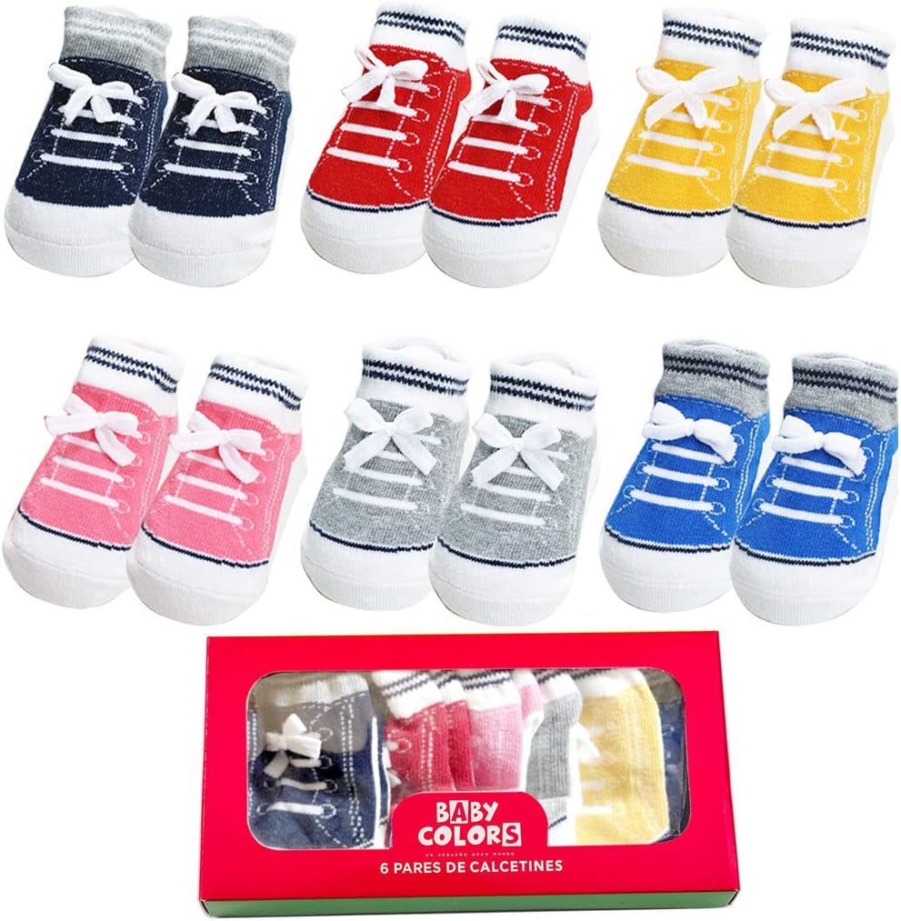 Baby Non Slip Infant Newborn Boys Girls Ankle Socks 6 Pairs