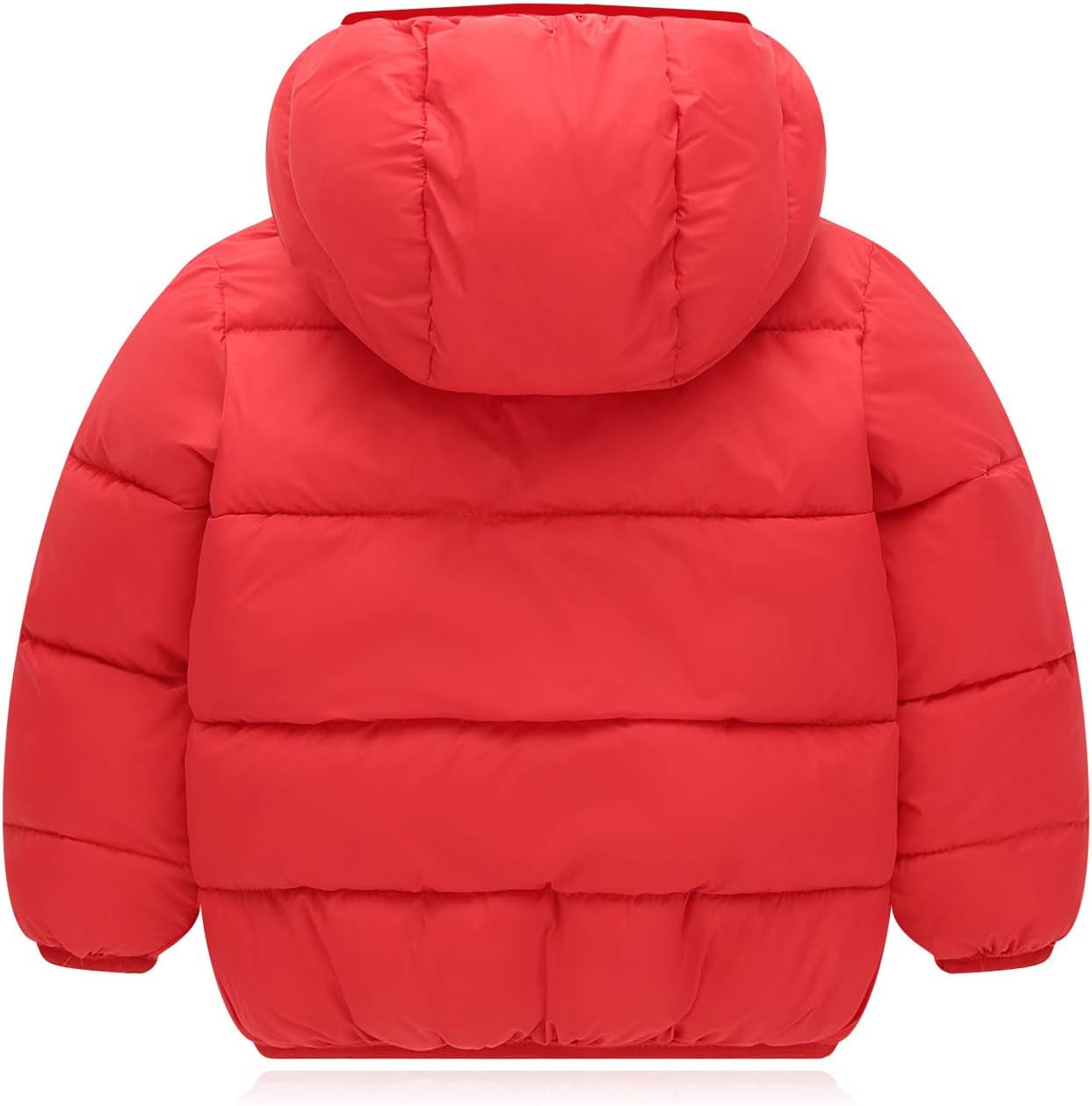 Boys Girls Hooded down Jacket Winter Warm Fleece Coat Windproof Zipper Puffer Outerwear 2T-7T