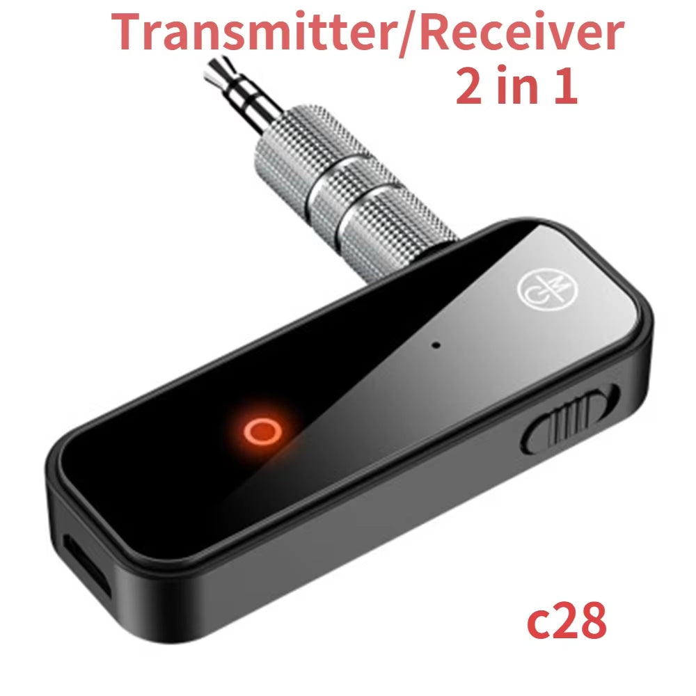 Bluetooth 5.0 Transmitter Receiver 2 In1 Jack Wireless Adapter 3.5Mm Audio AUX Adapter for Car Audio Music Aux Handsfree Headset